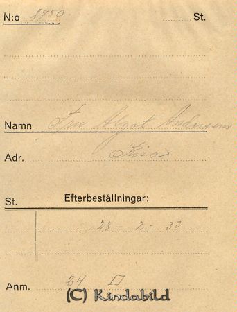 Fru Algot Andersson Kisa
Fru Algot Andersson Kisa
Nyckelord: Andersson Kisa