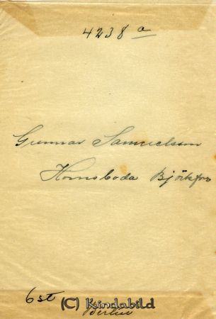 Gunnar Samuelsson Hornsboda Björkfors
Nyckelord: Samuelsson Björkfors