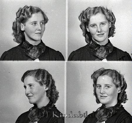 Bexell Svea Kisa
raja
Bexell Svea  
Porträtt-Kvinna

raja
Svea Bexell född 1920 i Tidersrum.
Hon gifte sig 1940 med byggnadssnickaren Anders Emil Folke Sundqvist från Norra Vi.
Barn:
Anna Monika Elisabet född 1941 i Kisa
Leif Anders Kennet född 1946 i Eksjö
Svea Annika Gunilla född 1948 i Eksjö
Källa: Folkräkning 1950 
Källa: Gerd Pettersson

Nyckelord: Bexell Kisa
