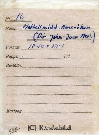 Hotellmiddag Amerikan Direktör John Ivar Andersson
