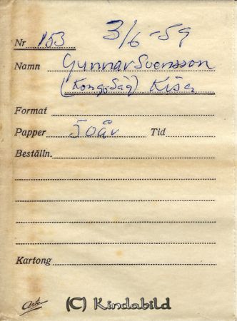 Gunnar Svensson Kisa
Gunnar Svensson Kisa 
Nyckelord: Svensson Kisa