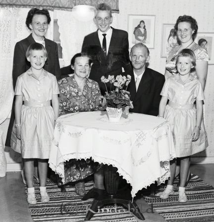 Släkten Anebreid Kisa
raja 
Släkten Anebreid  
Grupporträtt Fotograferat i Columbia

raja
Familjen Holger Anebreid, Yxefall Norrgård. Bakre raden till höger Gerd gift med Olof Karlsson Högbo. Tvillingarna Britt och Maud
Källa: Gerd Pettersson

Nyckelord: Anebreid Kisa