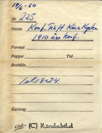 Konfirmationsträff Kisa Kyrka 1910 års Konfirmander
Konfirmationsträff Kisa Kyrka 1910 års Konfirmander
Nyckelord: Konfirmationsträff Kisa
