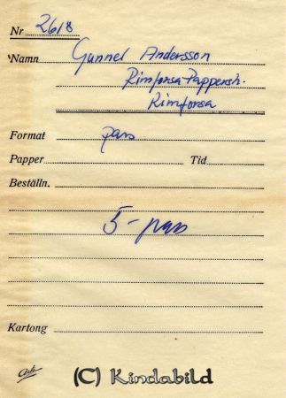 Gunnel Andersson Rimforsa Pappershandel Rimforsa
Gunnel Andersson Rimforsa Pappershandel Rimforsa 
Nyckelord: Andersson Rimforsa