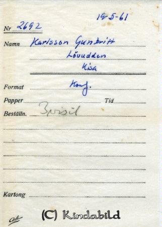 Karlsson Gunbritt Lövudden Kisa
raja  
Karlsson Gunbritt Lövudden  
Porträtt-Kvinna Konfirmationsfoto

Nyckelord: Karlsson Lövudden