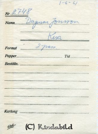 Dagmar Jonsson Kisa
Dagmar Jonsson Kisa
Nyckelord: Jonsson Kisa