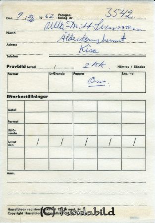 Ulla-Britt Svensson Ålderdomshemmet Kisa
Nyckelord: Svensson Kisa