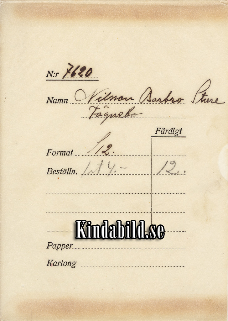 Barbro o Sture Nilsson Fägnebo
Nyckelord: Nilsson Fägnebo