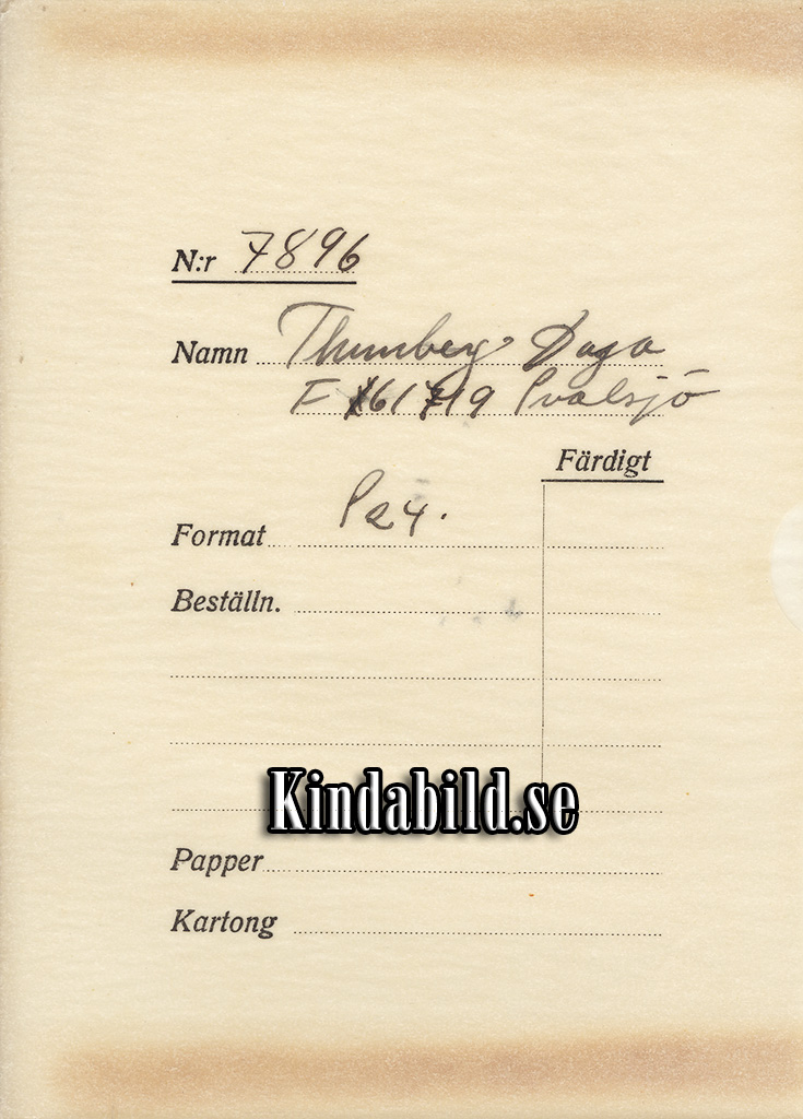 Daga Thunberg F 61719 Svalsjö
Nyckelord: Thunberg Svalsjö