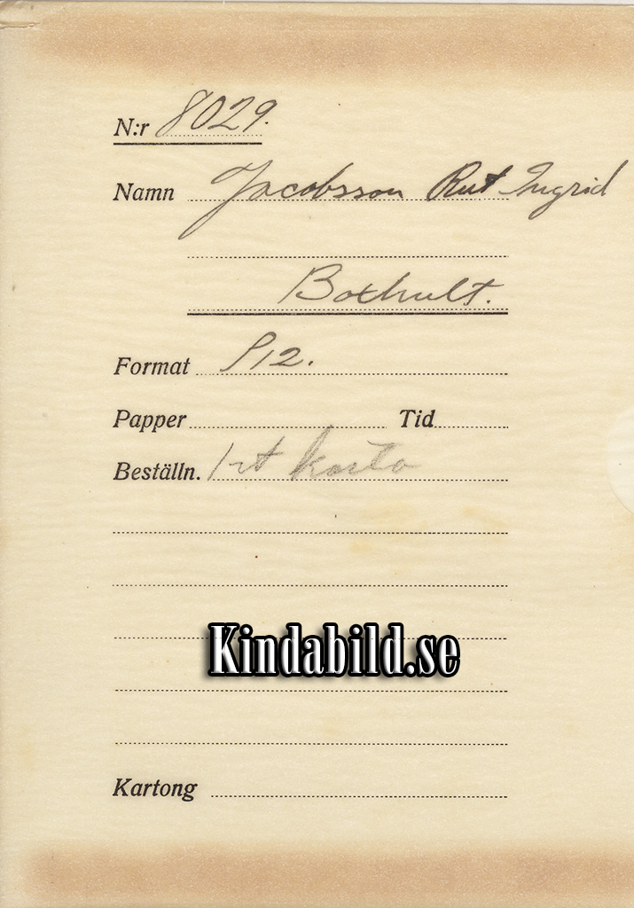 Rut o Ingrid Jacobsson Boxhult
Nyckelord: Jacobsson Boxhult