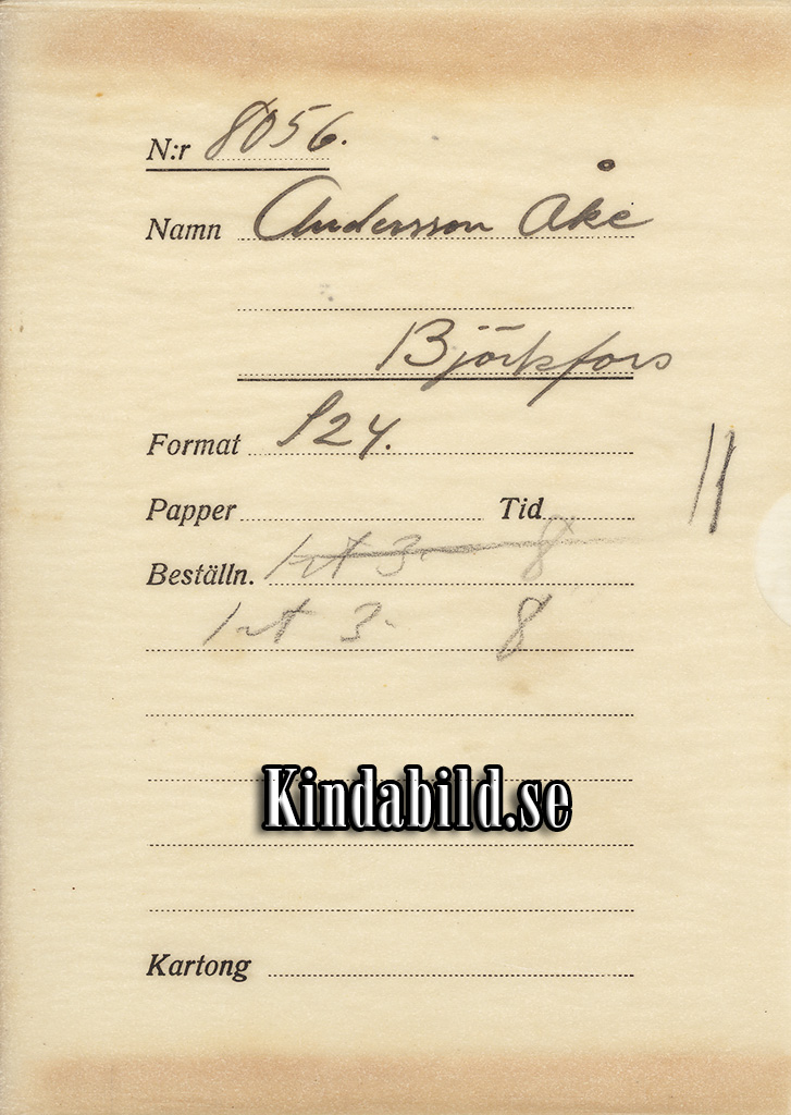Åke Andersson Björkfors
Nyckelord: Andersson Björkfors