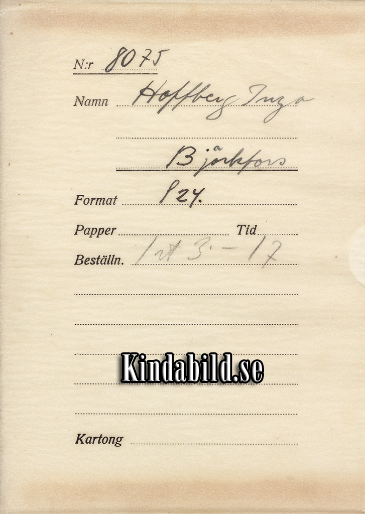 Inga Hoffberg Björkfors
Nyckelord: Hoffberg Björkfors