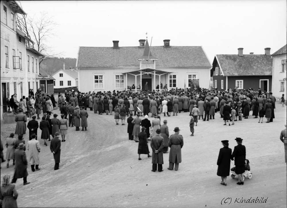 1:a Maj demonstration i Kisa 1:a Maj 1945	Kisa
