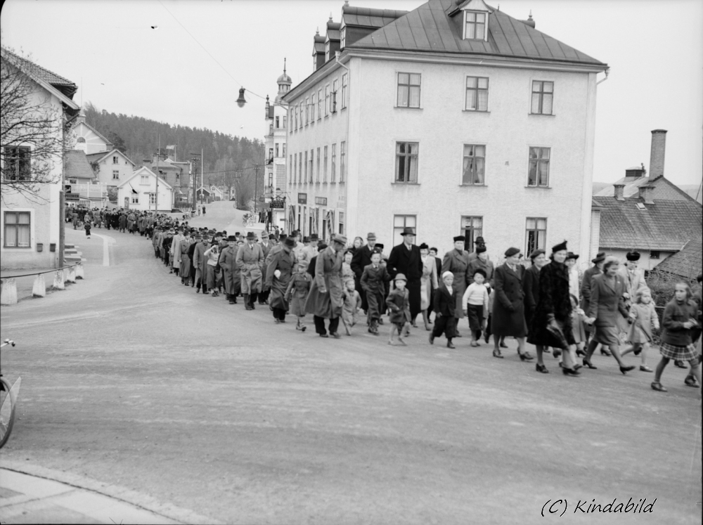 1:a Maj demonstration i Kisa 1:a Maj 1945	Kisa
