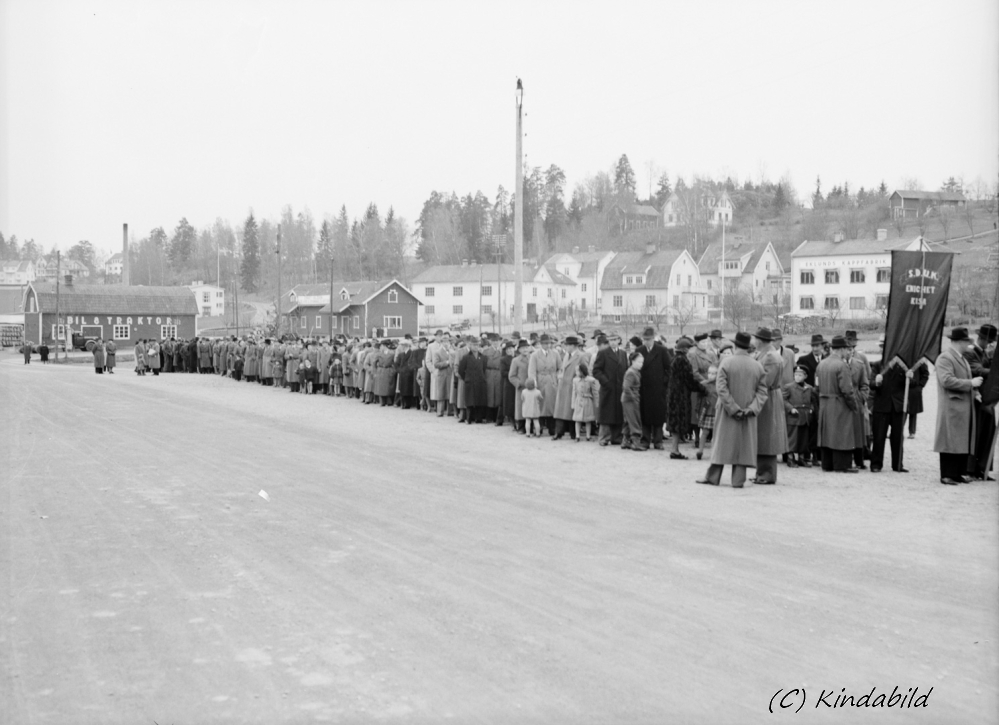 1:a Maj demonstration i Kisa 1:a Maj 1945	Kisa
