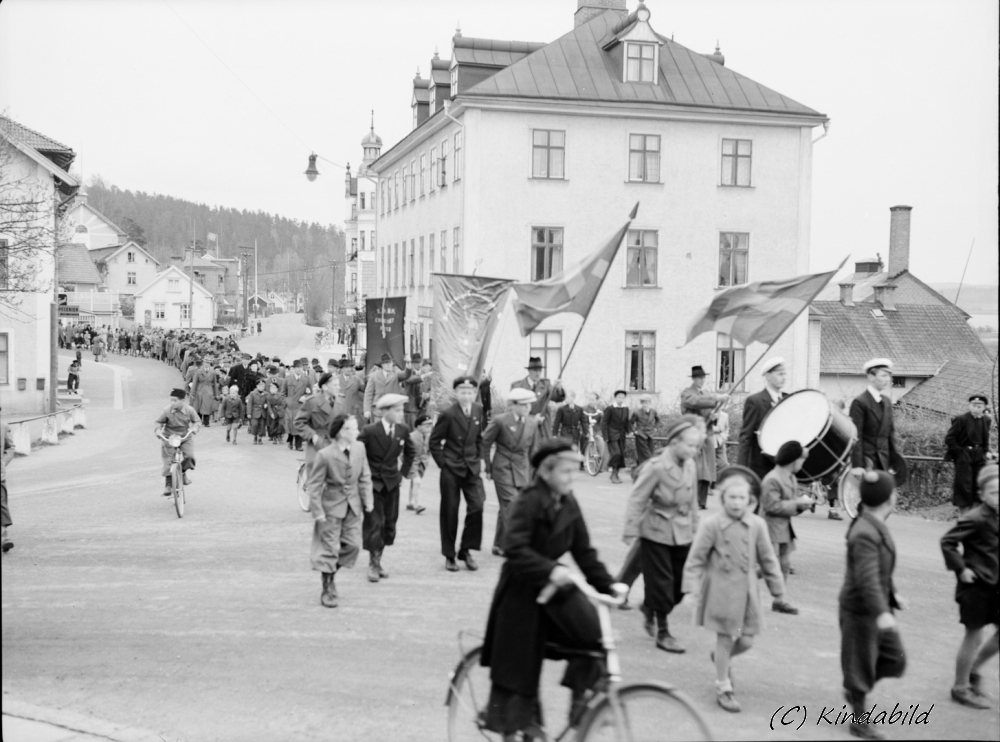 1:a Maj demonstration i Kisa 1:a Maj 1945	Kisa
