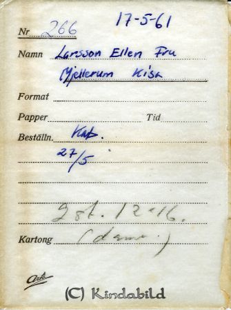 Fru Ellen Larsson Mjellerum kisa
Nyckelord: Larsson Mjellerum