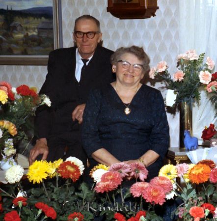 Fru Helga Johansson Backasand Kisa
raja
Kvinna som firar sin 70-årsdag med sin man omgivna av blommor
Nyckelord: Johansson Kisa