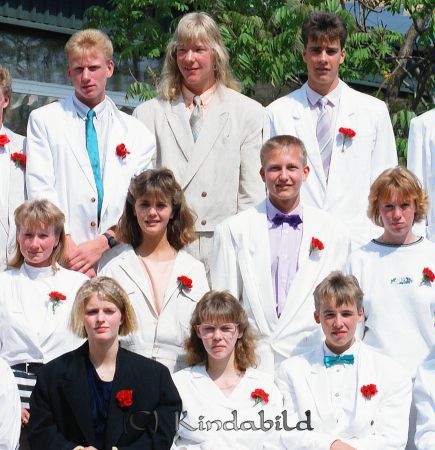Värgårdsskolan Klass 9 Avslutning Kisa
raja
Klassfoto
gepe
I mitten längst bak med långt hår är Torbjörn Samuelsson Linneberg.
Nyckelord: Värgårdsskolan Kisa