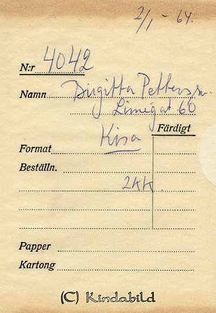 Birgitta Pettersson Linnegatan 60 Kisa
Nyckelord: Pettersson Kisa