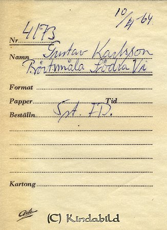 Gustav Karlsson Börtmåla Södra Vi
Nyckelord: Karlsson Södra Vi