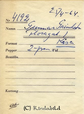 Gunnar Grindestam Floragatan 1 Kisa
Nyckelord: Grindestam Kisa