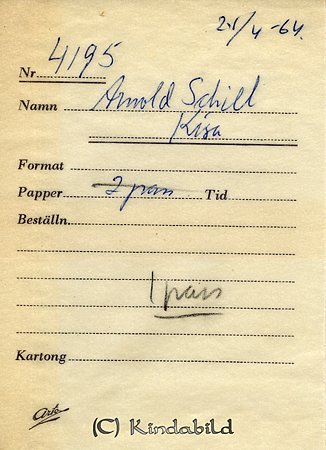 Arnold Schill Kisa
Nyckelord: Schill Kisa