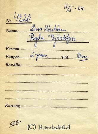 Lars Wiström Ryda Björkfors
Nyckelord: Wiström Björkfors