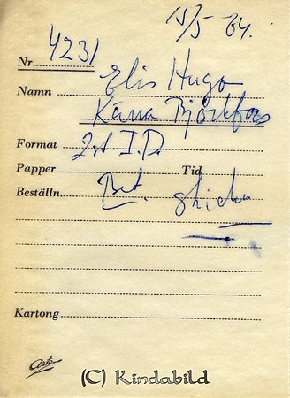 Elis Hugo Kärra Björkfors
Nyckelord: Hugo Björkfors