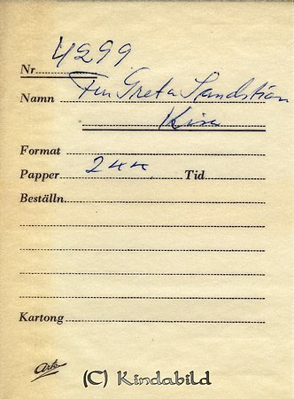 Fru Greta Sandström Kisa
Nyckelord: Sandström Kisa