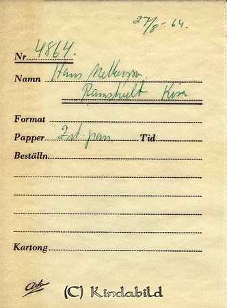 Hans Melkersson Ramshult Kisa
Nyckelord: Melkersson Kisa