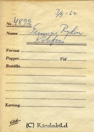 Gunnar Rydin Kölefors
Nyckelord: Rydin Kölefors