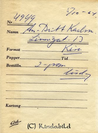 Ann-Britt Karlsson Linnégatan 13 Kisa
Nyckelord: Karlsson Kisa