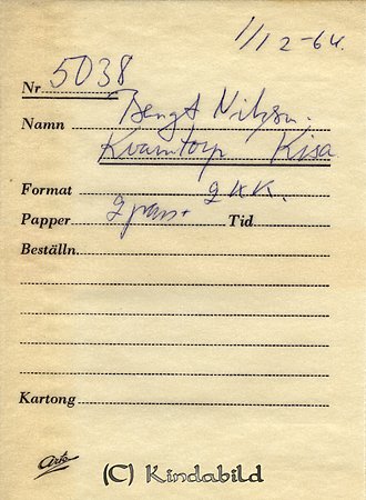 Bengt Nilsson Kvarntorp Kisa
Nyckelord: Nilsson Kisa