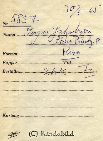 Inger Jakobsson Södra Prästgatan 8 Kisa
Nyckelord: Jakobsson Kisa