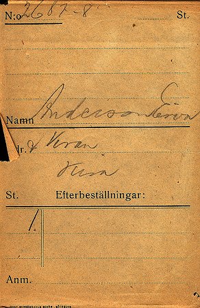 Eivor och Vivan Andersson Brokullen Björkhamra Kisa
Nyckelord: Andersson