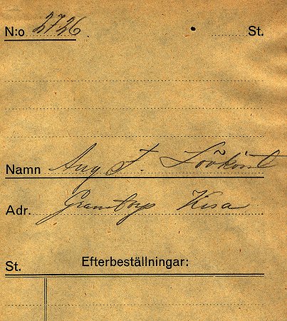 August F Lövkvist Granstorp Kisa
