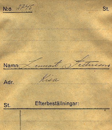 Lennart Pettersson Kisa
Nyckelord: Pettersson Kisa