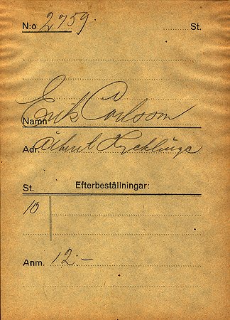 Erik Carlsson Ålhult Hycklinge
Nyckelord: Carlsson Hycklinge