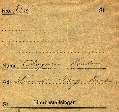 Dagmar Karlsson Stensnäs Harg Kisa
Nyckelord: Karlsson Kisa