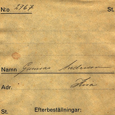 Gunnar Andersson Kisa
Nyckelord: Andersson Kisa