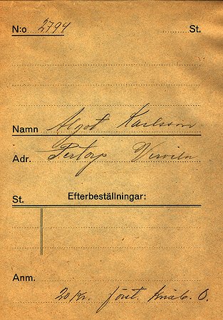 Algot Karlsson Pertorp Verveln
Nyckelord: Karlsson Verveln