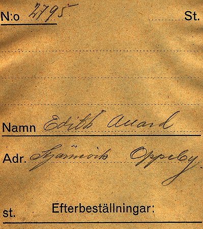 Edith Allard Stjärnevik Oppeby
Nyckelord: Allard Oppeby