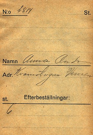 Anna Andersson Kvarnstugan Verveln
Nyckelord: Andersson Verveln