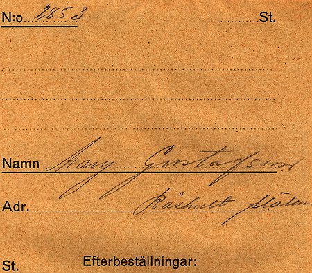 Mary Gustafsson Råshult Slätmon
Nyckelord: Gustafsson Slätmon