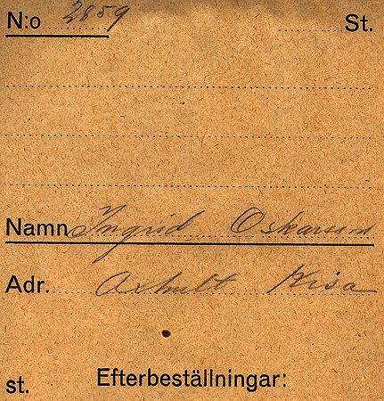 Ingrid Oskarsson Axhult Kisa
Nyckelord: Oskarsson Kisa