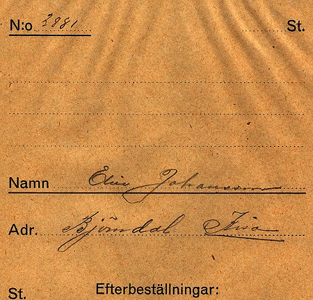 Elin Johansson Björndal Kisa
Nyckelord: Johansson Kisa