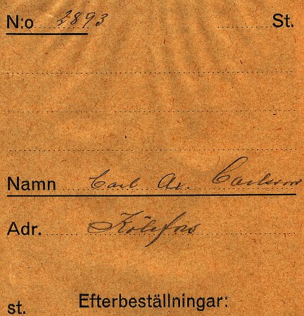 Carl A Carlsson Kölefors
Nyckelord: Carlsson Kölefors