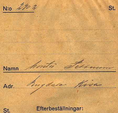 Montör Pettersson Bergdala Kisa
Nyckelord: Pettersson Kisa