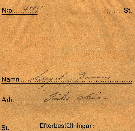 Margit Jonsson Gästis Kisa
Nyckelord: Jonsson Kisa